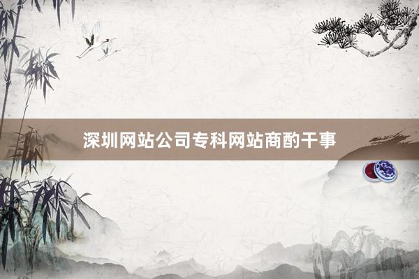 深圳网站公司专科网站商酌干事